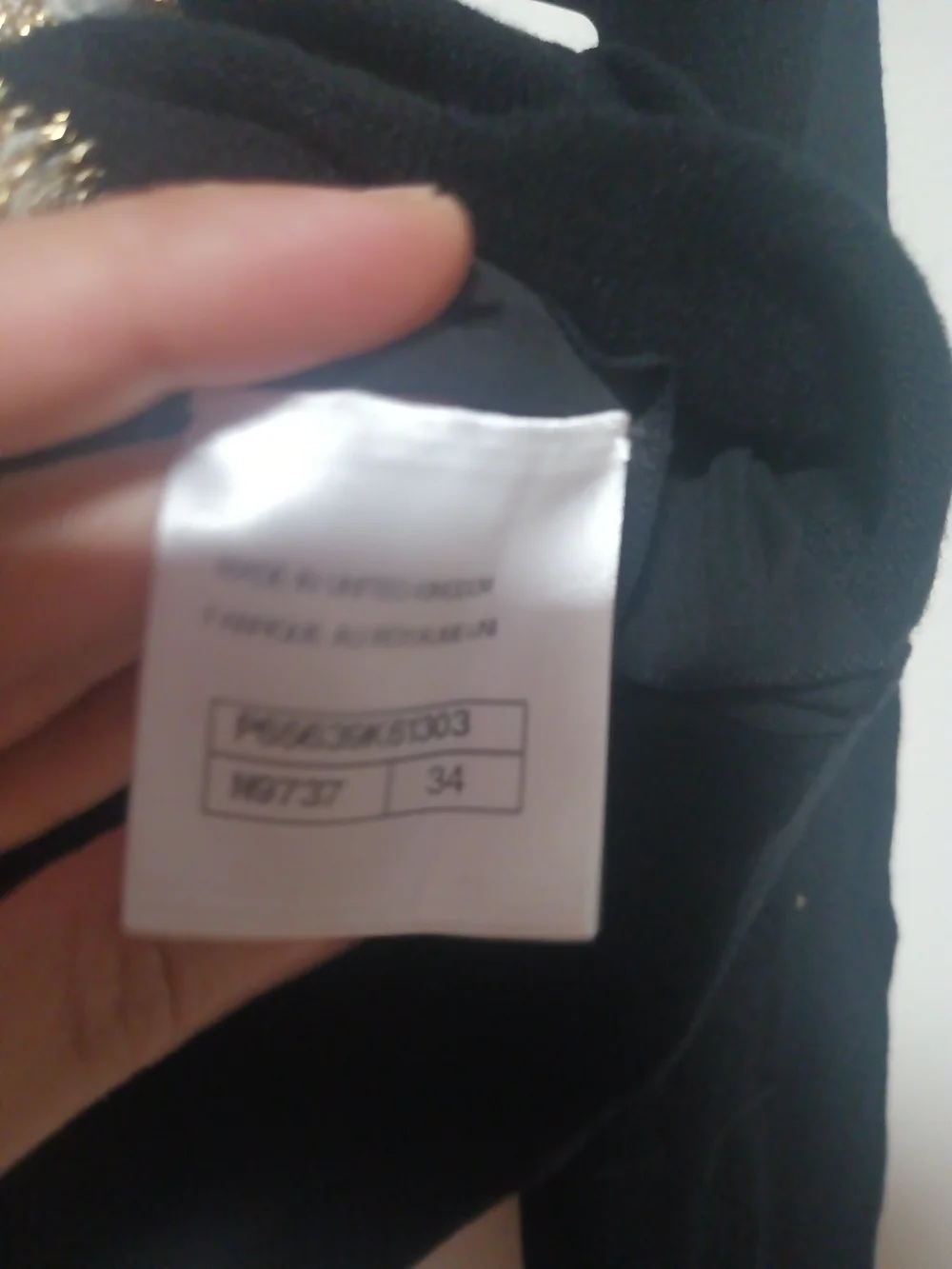 CHANEL Black Crewneck Sweater with Cross Motif Size 34 XS